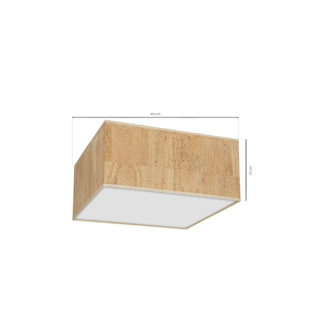 Milagro - Lampa sufitowa CORK White/Cork 2xE27