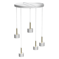 Milagro - Lampa wisząca ARENA WHITE/GOLD 5xGX53