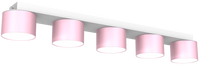 Milagro - Lampa sufitowa DIXIE Pink/White  5xGX53