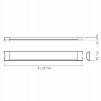 Oprawa liniowa LED Videx 36W 4000K lampa listwa