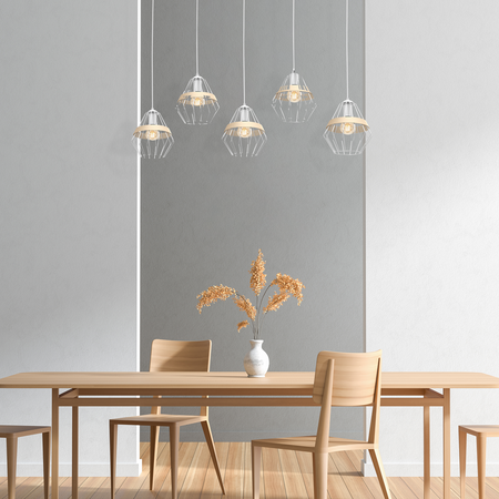 Milagro - Lampa wisząca CLIFF WHITE 5xE27