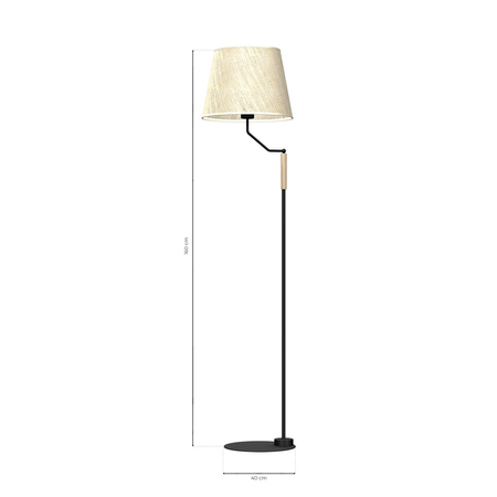 Milagro - Lampa stojąca ETNA Black 1xE27