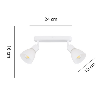 Zestaw reflektorów spot Malta biały 2xE14