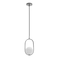 Cordel lampa wisząca chromowy 1x20W G9 klosz biały