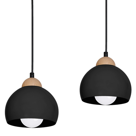 Milagro - Lampa wisząca DAMA BLACK 3xE27