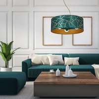 Milagro - Lampa wisząca ZIGGY WHITE Gold/Bottle green  3xE27