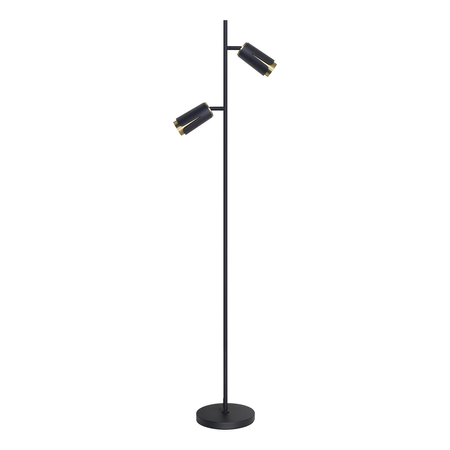 Milagro - FLOWER BLACK GOLD LAMPA PODŁOGOWA 2xGU10