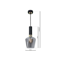 Milagro - Lampa wisząca ROMA BLACK 1xE27