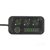 Przedłużacz LINEA PRO 3gn+4USB/1USB-C/5m/Zu+W czarny Kobi