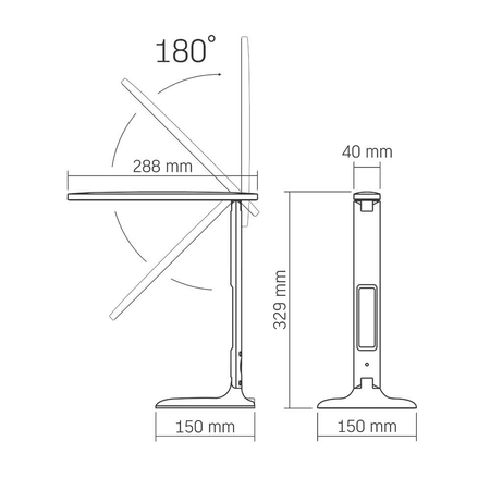 Lampka biurkowa LED 5W czarna wielofunkcyjna ściemniana