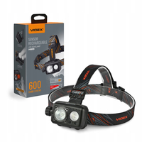 Latarka Czołowa Videx LED Akumulatorowa Czołówka 600 Lumenów USB C 5000K VLF-H189