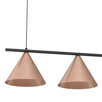 Milagro - Lampa wisząca CAPITAL CZARNY-MIEDZIANY 3XGX53