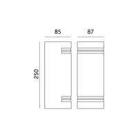 Kinkiet ogrodowy QUAZAR 7 2xGU10 IP44 czarny Kobi