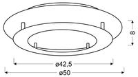 MERLE LAMPA SUFITOWA PLAFON 50 24W LED 3000K SREBRNY