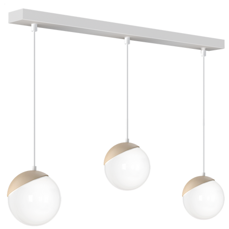 Milagro - Lampa wisząca SFERA WOOD 3xE14