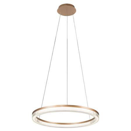 Lampa wisząca Midway Cristal Triangle złoto - transparentna LED CCT
