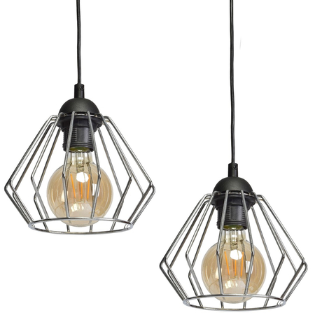 Milagro - Lampa wisząca NORMAN BLACK 3xE27