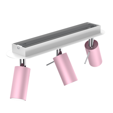 Milagro - Lampa sufitowa PRESTON PINK/WHITE 3x mini GU10