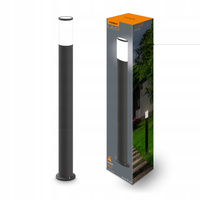 Słupek Oświetleniowy Okrągły Videx GU10 60 cm IP54 Aluminium Kąt 360 Czarny