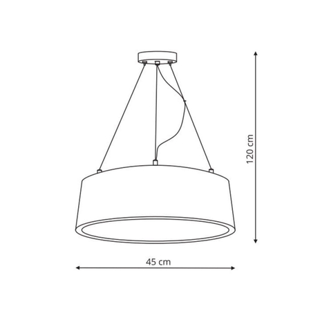 Lampa wisząca Malaga biała LED 3000K