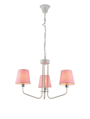 LAMPA WISZĄCA YORK 3 BIAŁY RÓŻOWY