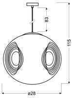 CLUB LAMPA WISZĄCA 28 1X60W E27 POMARAŃCZOWY