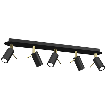 Milagro - Lampa sufitowa PRESTON GOLD/BLACK 5x mini GU10