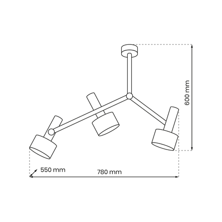 Milagro - Lampa sufitowa LINTERNA 3xGX53