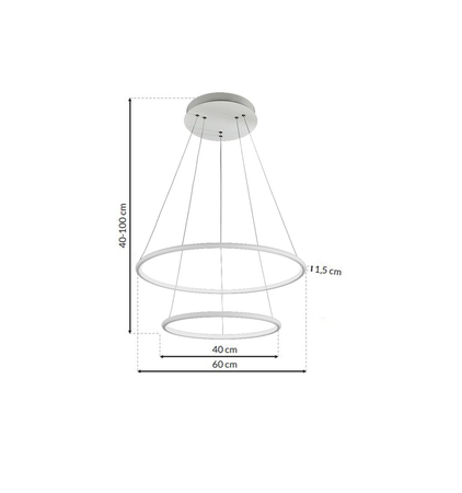 Milagro - LAMPA WISZĄCA ORION WHITE 53W LED