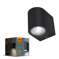 Oprawa elewacyjna kinkiet LED czarny 3W IP44 2700K