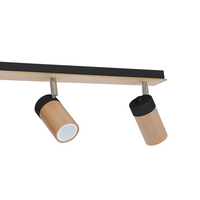 Milagro - Lampa sufitowa BARON BLACK 3xGU10