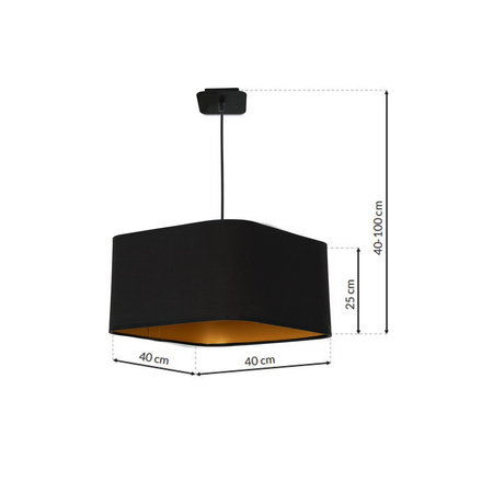 Milagro - Lampa wisząca NAPOLI BLACK/GOLD 1xE27