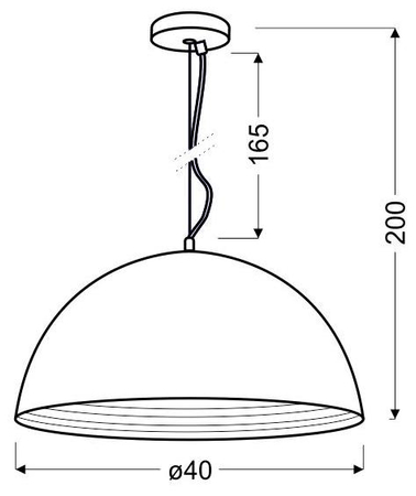 AMALFI LAMPA WISZĄCA 40 1X60W E27 MIEDZIANY