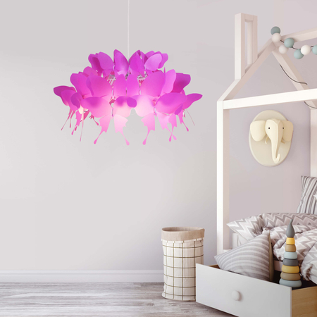 Lampa wisząca Farfalla ciemny róż 1xE27