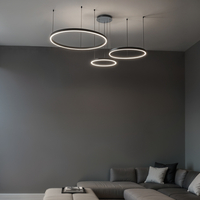 Lampa wisząca okręgi 116W czarna AZ134 MONZA