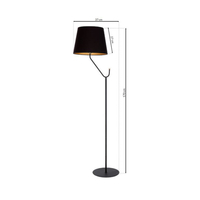 Milagro - Lampa stojąca VICTORIA BLACK 1xE27