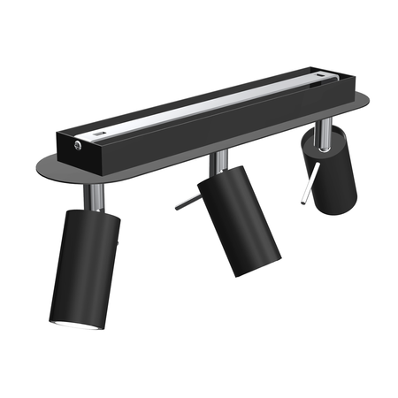 Milagro - Lampa sufitowa PRESTON BLACK/CHROME 3x mini GU10