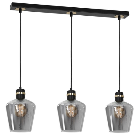 Milagro - Lampa wisząca RICHMOND BLACK / GOLD 3xE27  Listwa