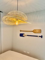 Rattanowa lampa wisząca Raya naturalna 1xE27