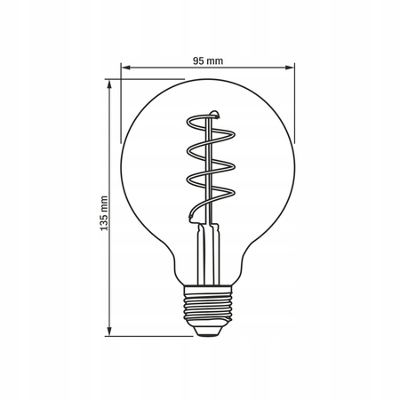 Żarówka LED Filament 4W 300lm 2200K E27 ciepła