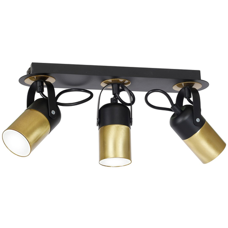 Milagro - Lampa sufitowa WILSON BLACK 3xGU10