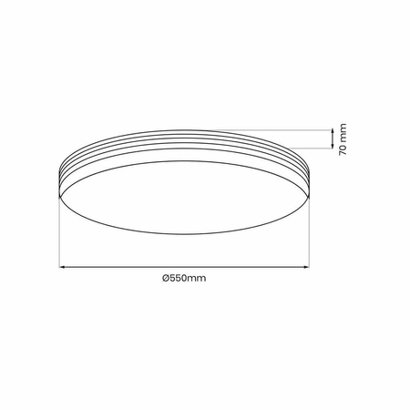 Plafon SIENA 72W LED Ø550 mm + pilot