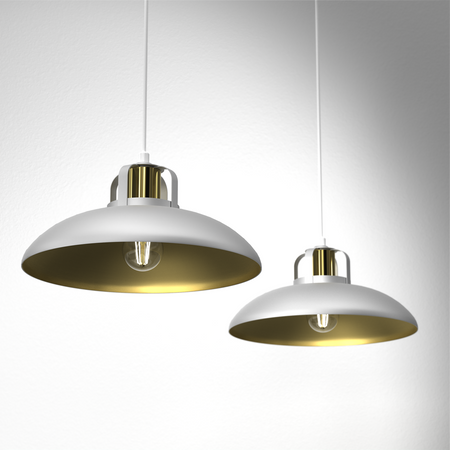 Milagro - Lampa wisząca FELIX WHITE/GOLD 2xE27