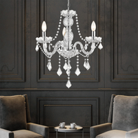 Lampa wisząca Cristallo srebrna 3xE14