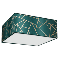 Milagro - Lampa sufitowa ZIGGY GREEN Gold/Bottle green 3xE27