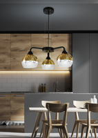 CROMINA GOLD LAMPA WISZĄCA 3X60W E27 CZARNY