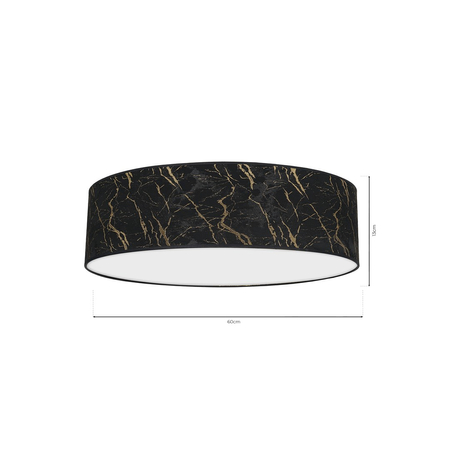 Milagro - Lampa sufitowa SENSO Black/Gold 3xE27 Ø60cm