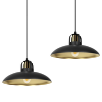 Milagro - Lampa wisząca FELIX BLACK/GOLD 2xE27