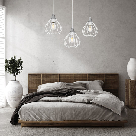 Milagro - Lampa wisząca KANE WHITE 3xE27