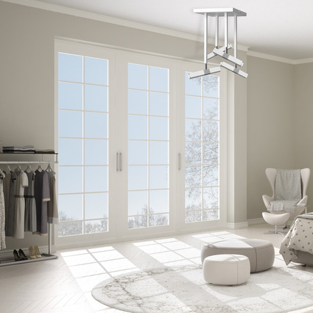 Milagro - Lampa sufitowa CASTRO WHITE / CHROME 4xG9